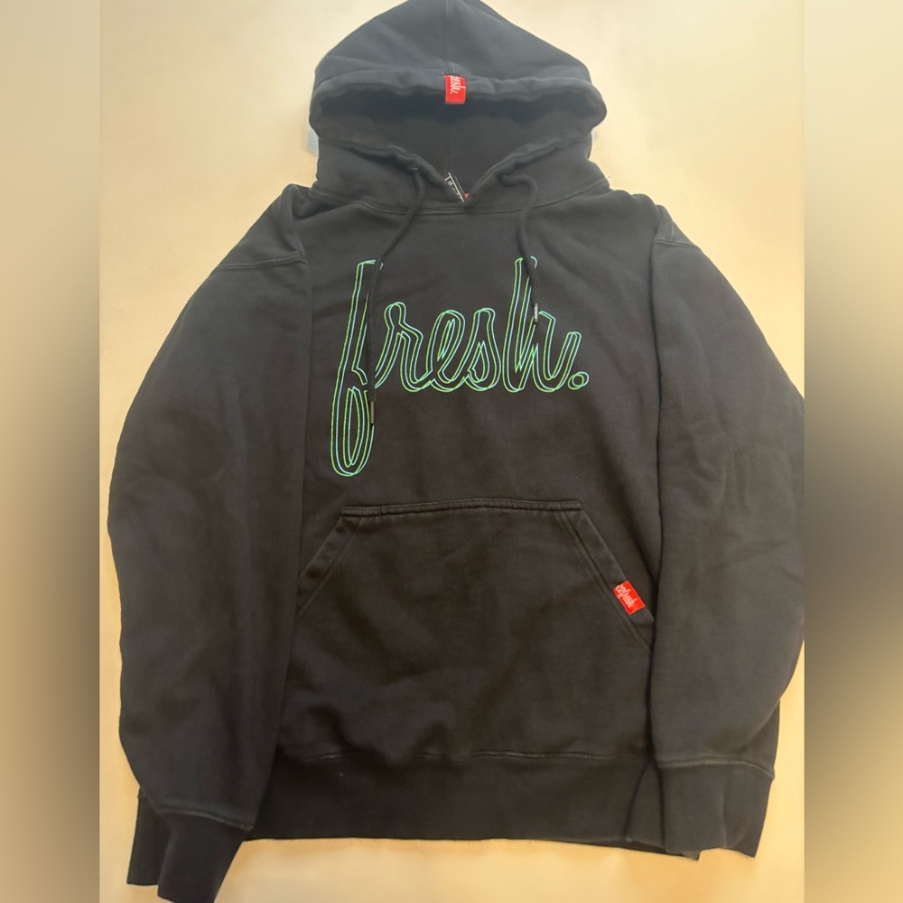 Fresh Classics Black Hoodie with Red Accents